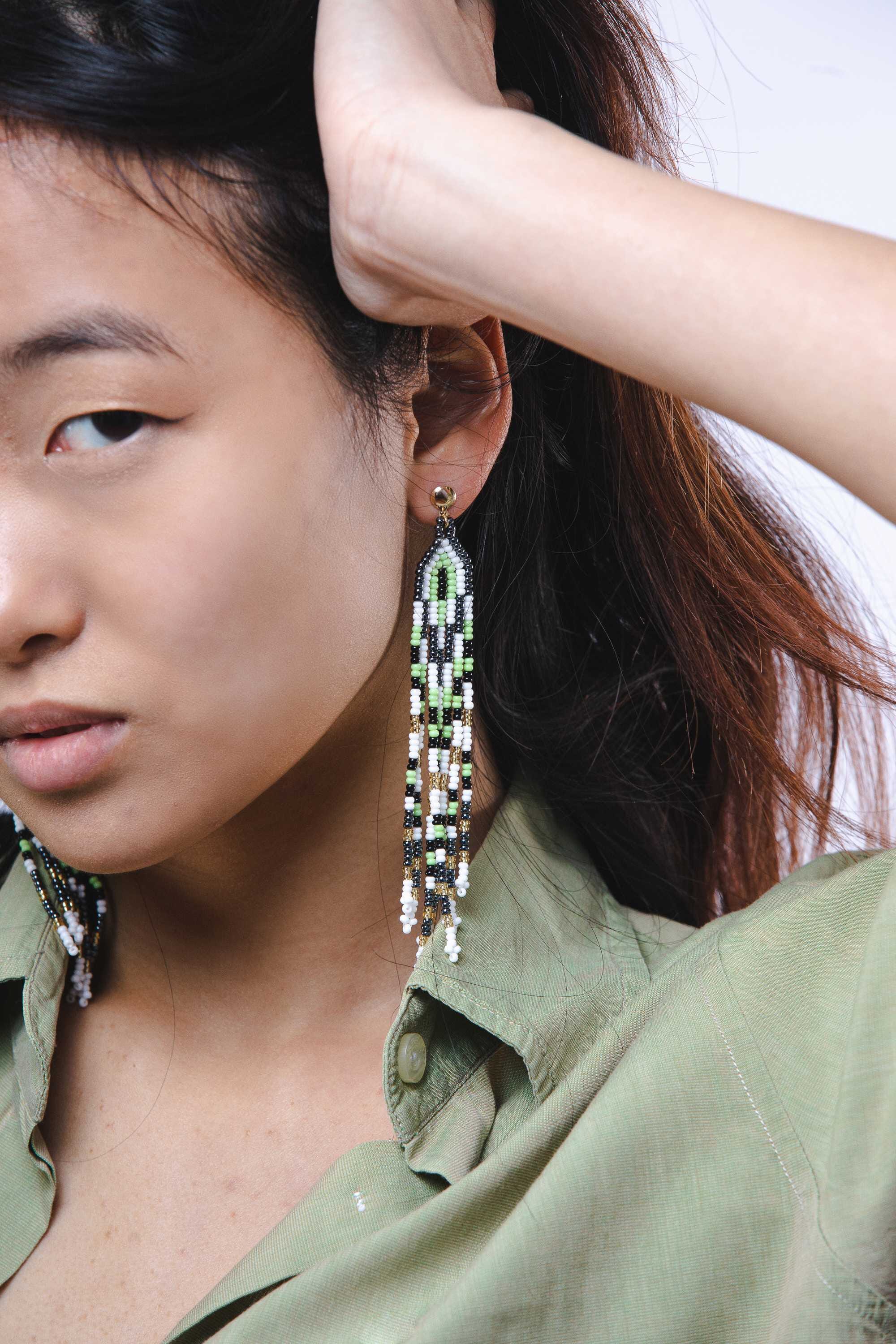 Pendientes en abalorios