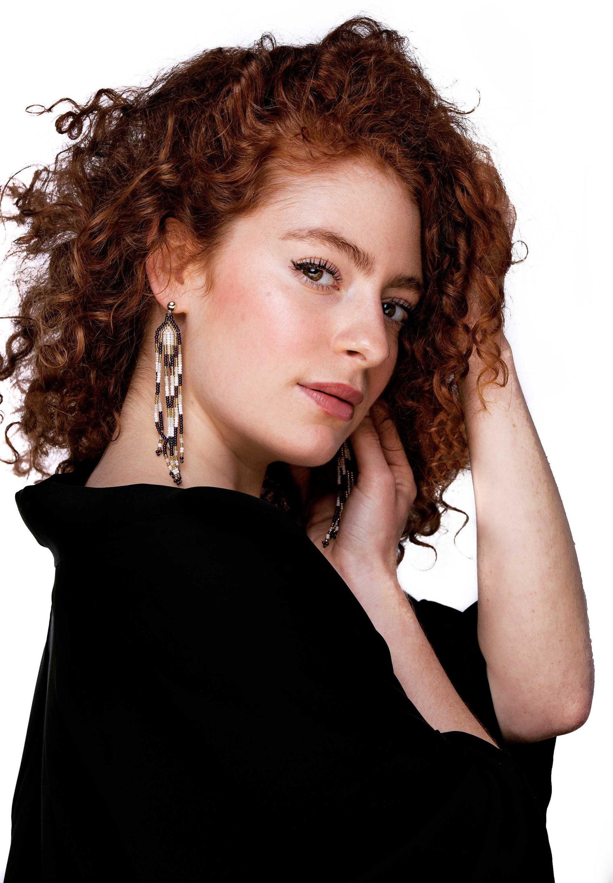 Pendientes en abalorios