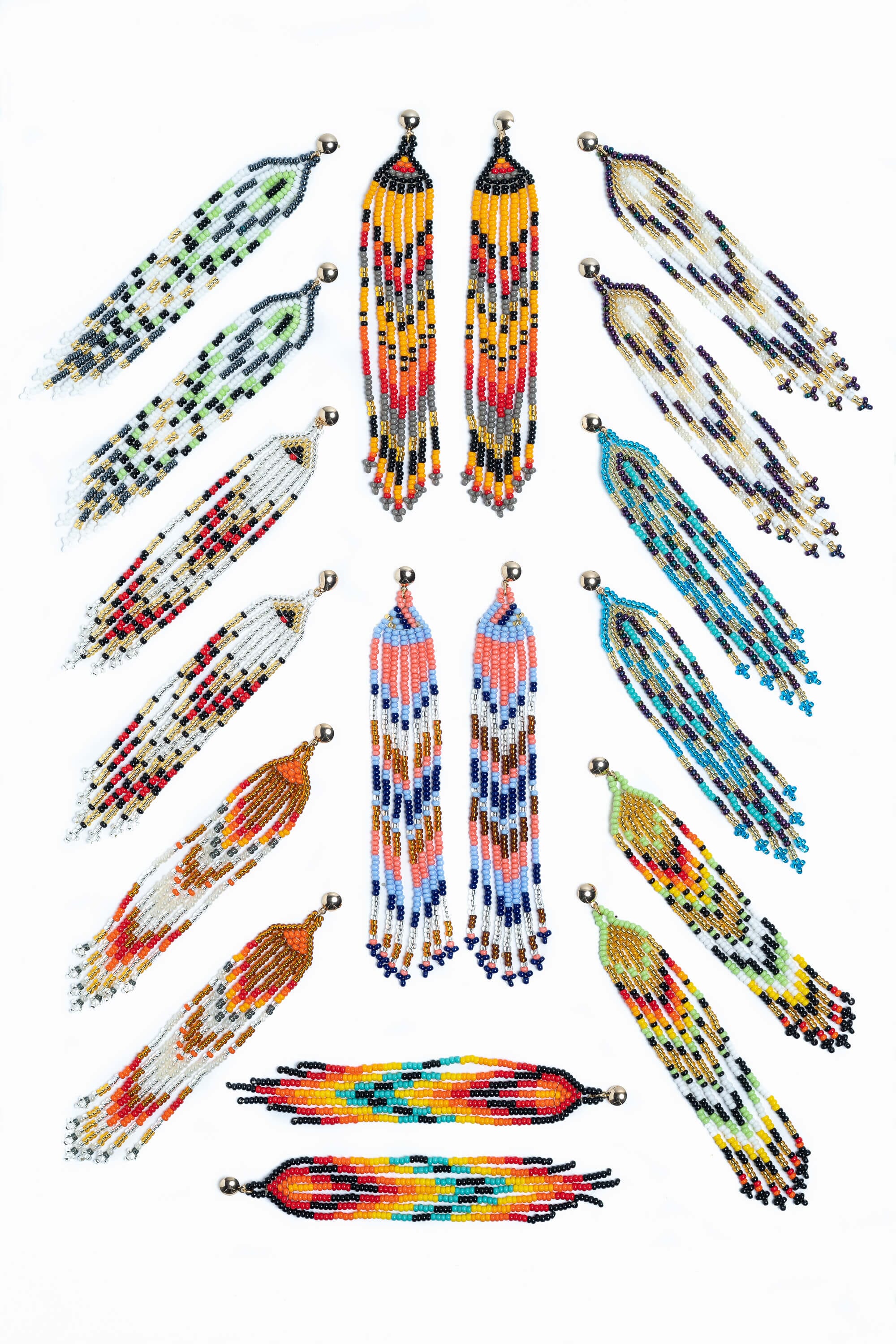 Pendientes en abalorios