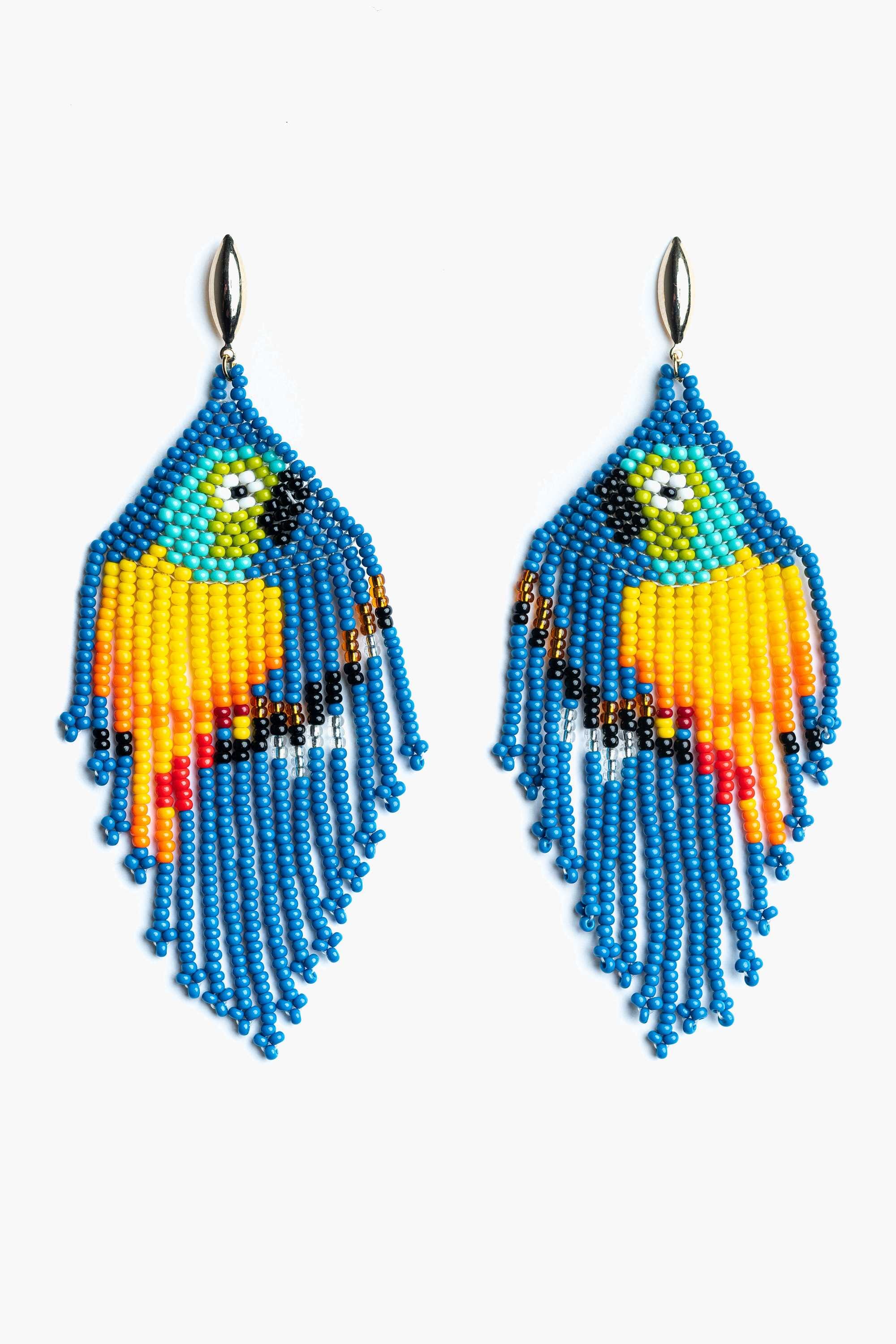 Pendientes en abalorios