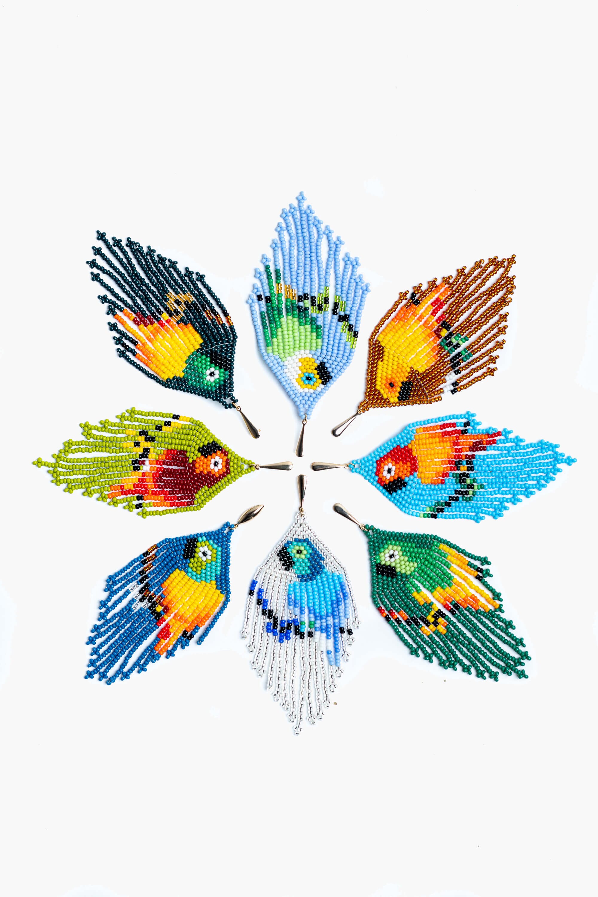 Pendientes en abalorios