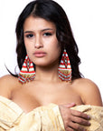 Pendientes grandes en abalorios