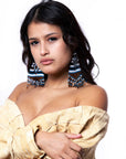 Pendientes grandes en abalorios