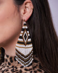 Pendientes grandes en abalorios