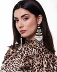 Pendientes grandes en abalorios