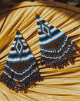 Pendientes grandes en abalorios