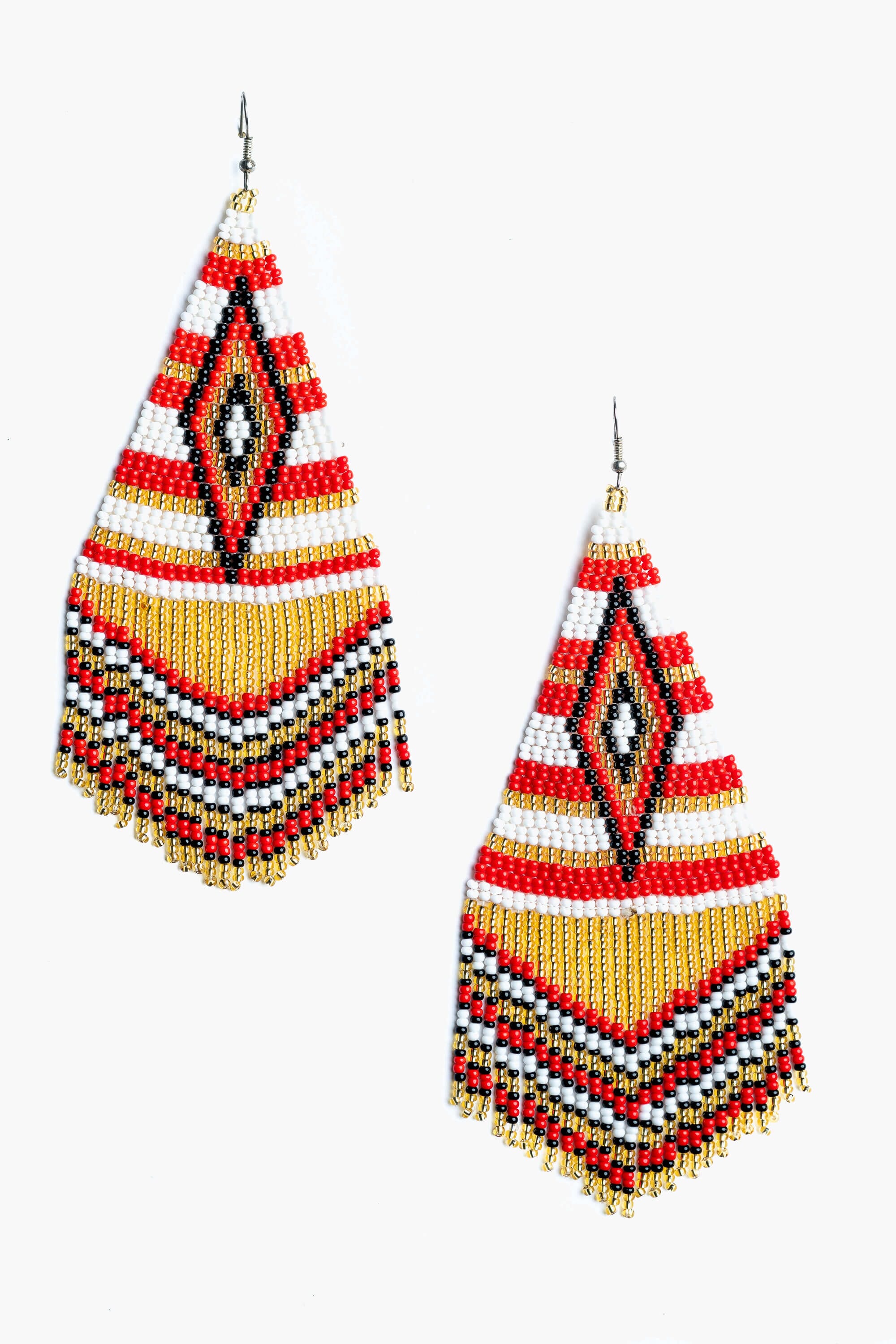 Pendientes grandes en abalorios