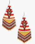 Pendientes grandes en abalorios