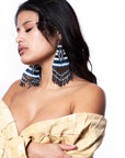 Pendientes grandes en abalorios