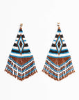 Pendientes grandes en abalorios