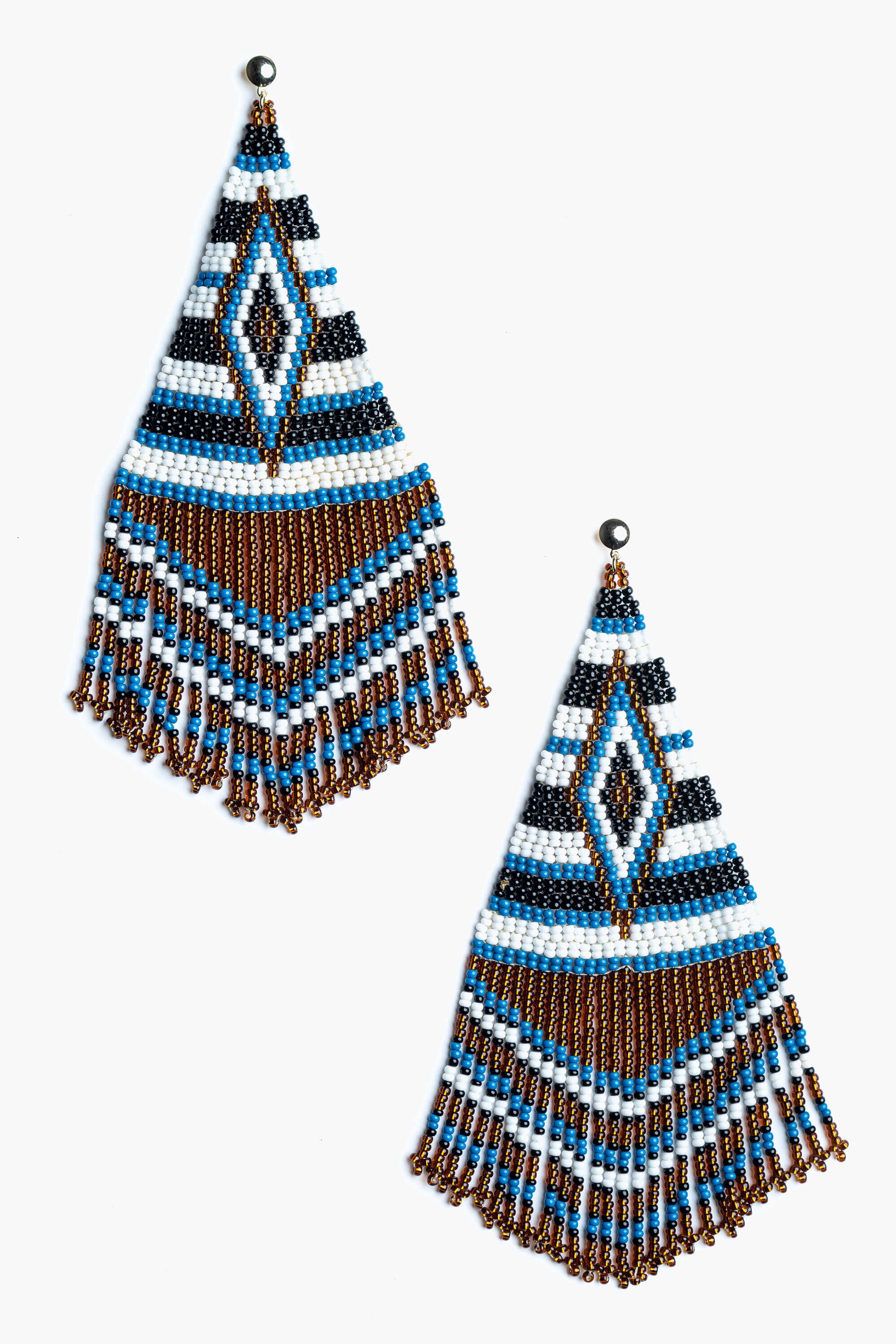 Pendientes grandes en abalorios