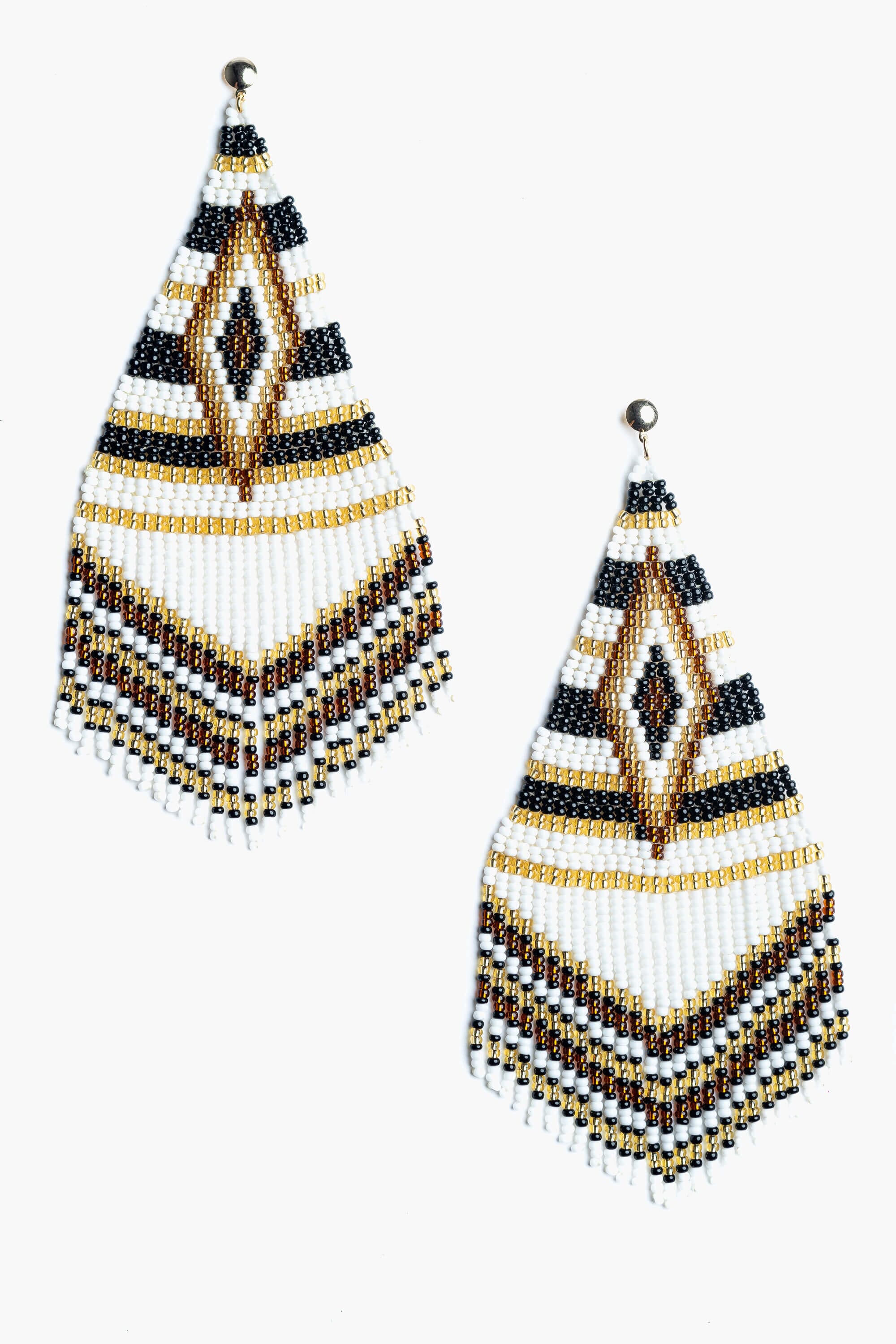 Pendientes grandes en abalorios