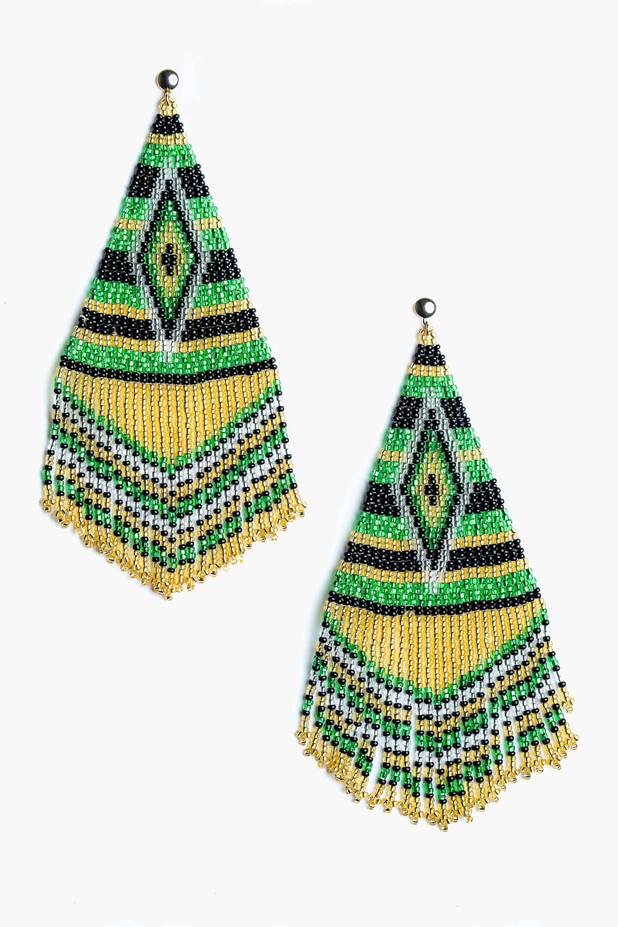 Pendientes grandes en abalorios