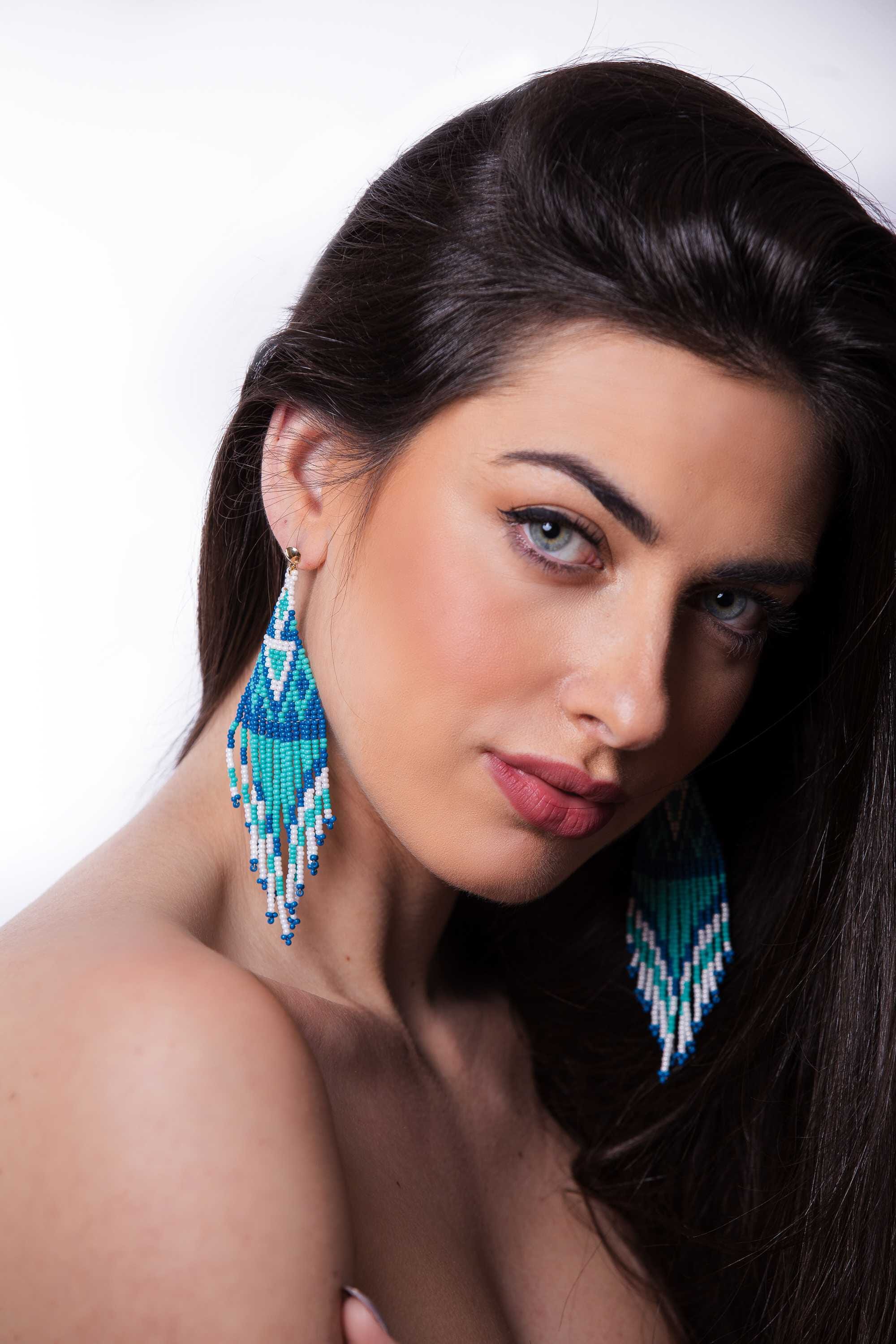 Pendientes en abalorios