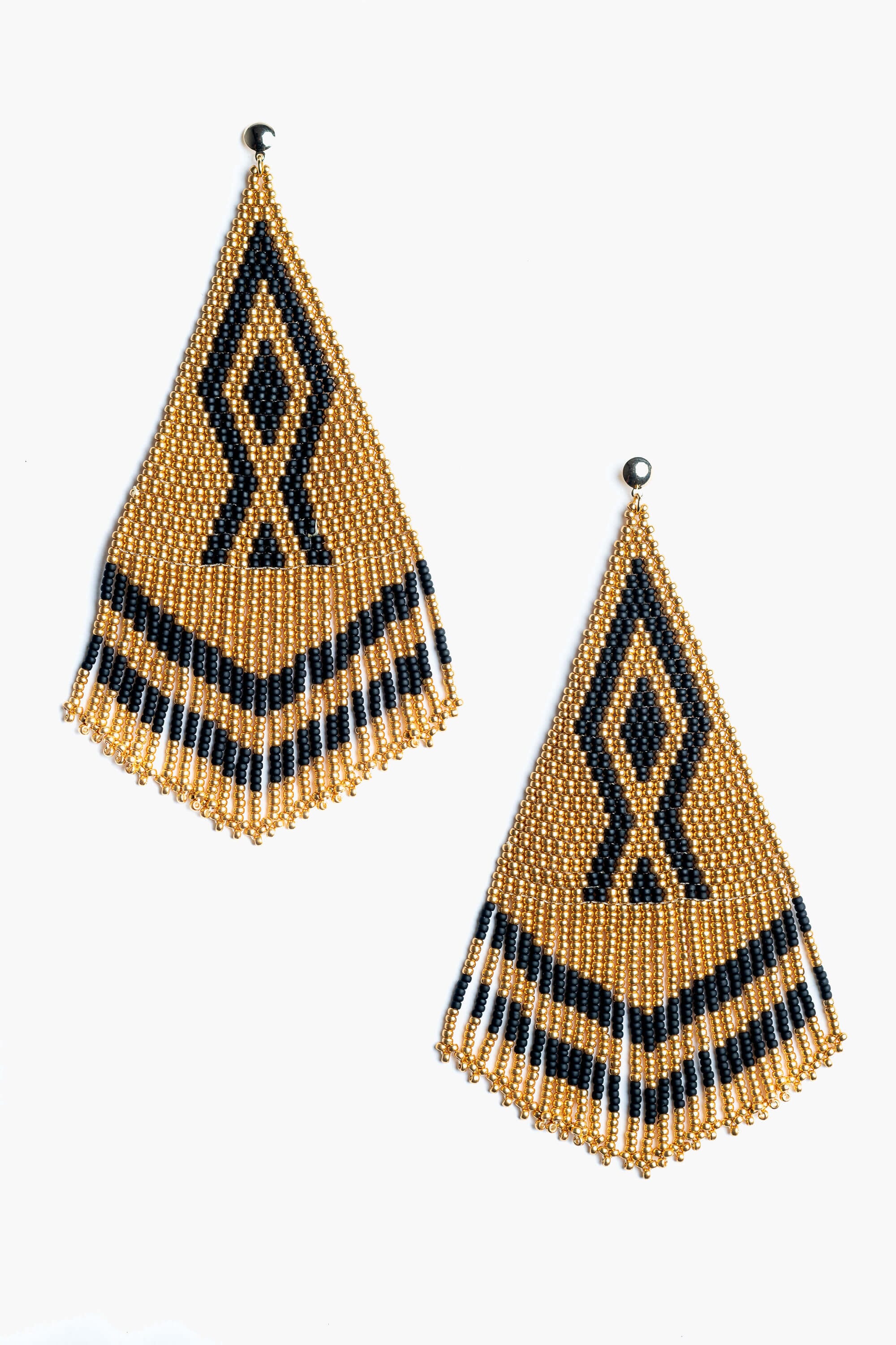 Pendientes grandes en abalorios