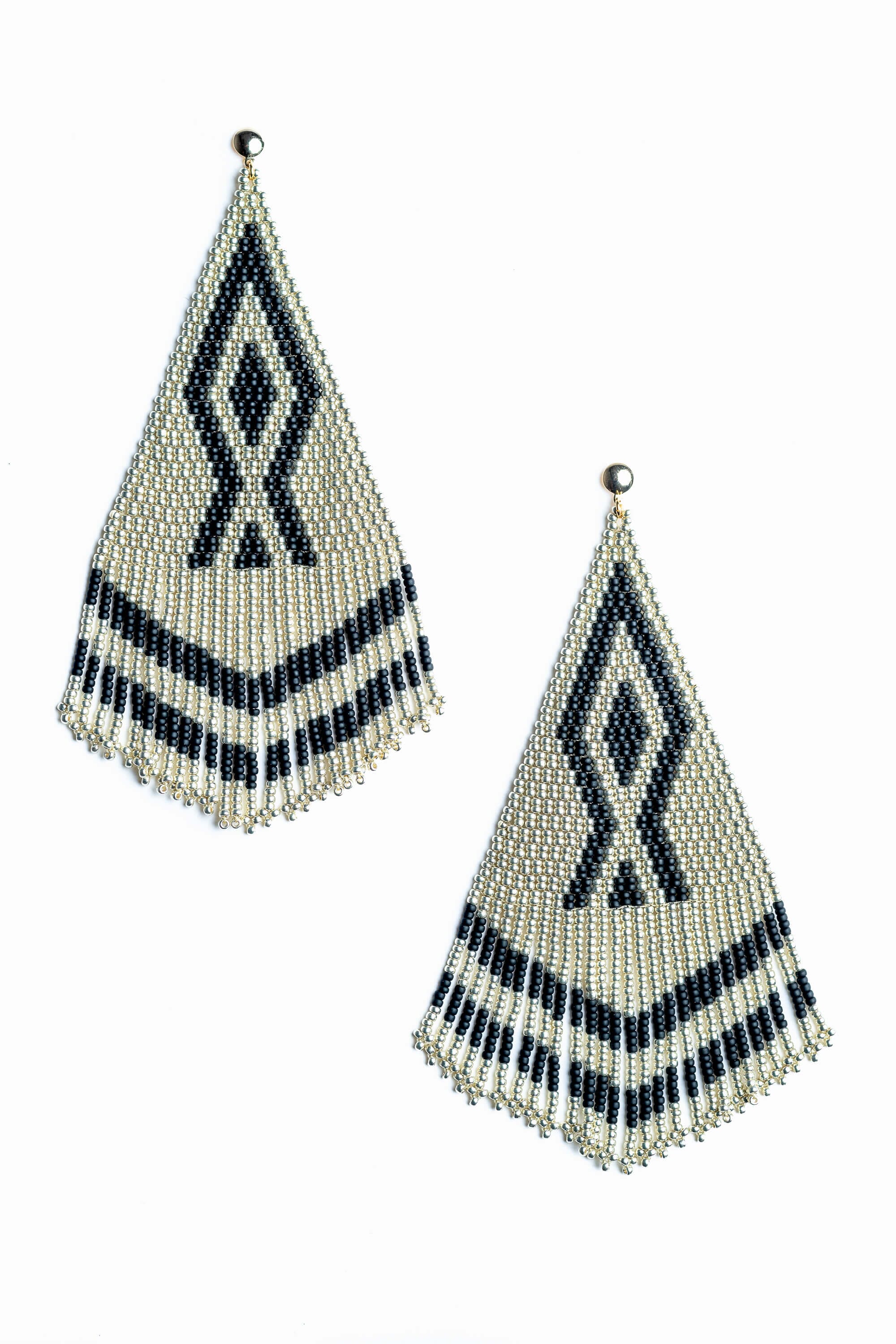 Pendientes grandes en abalorios