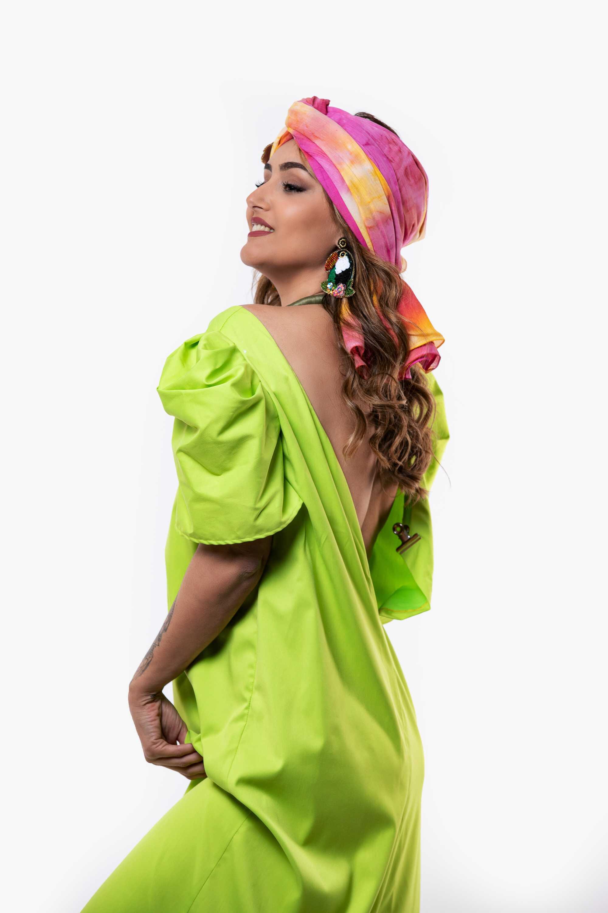 Pendientes en abalorios y lentejuelas