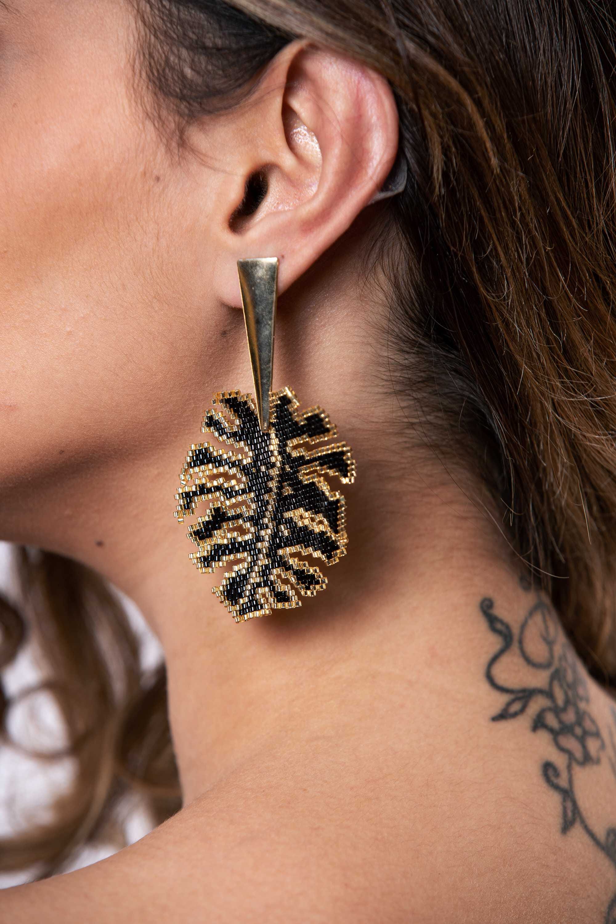 Pendientes en abalorios de cristal miyuki