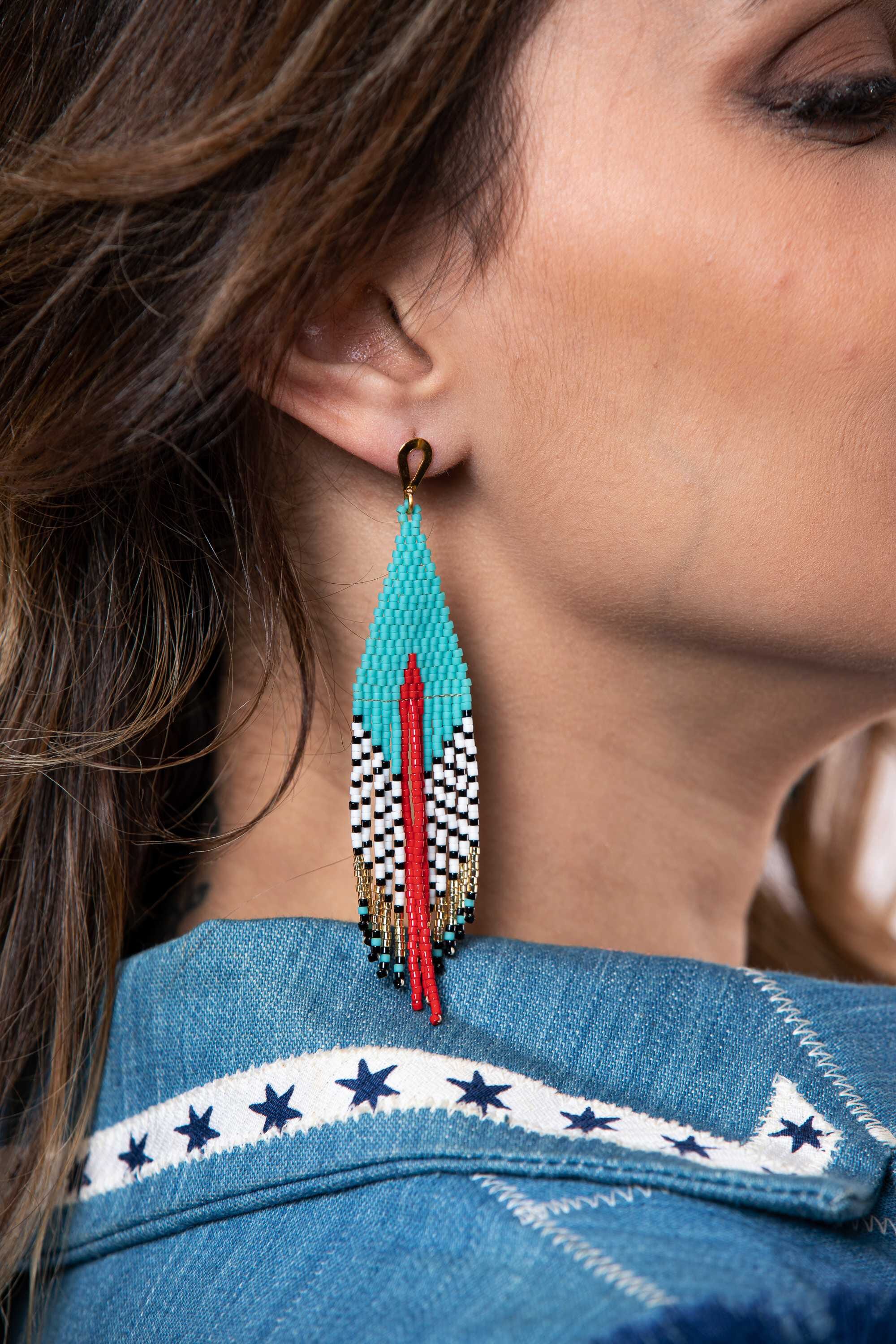 Pendientes en abalorios de cristal miyuki