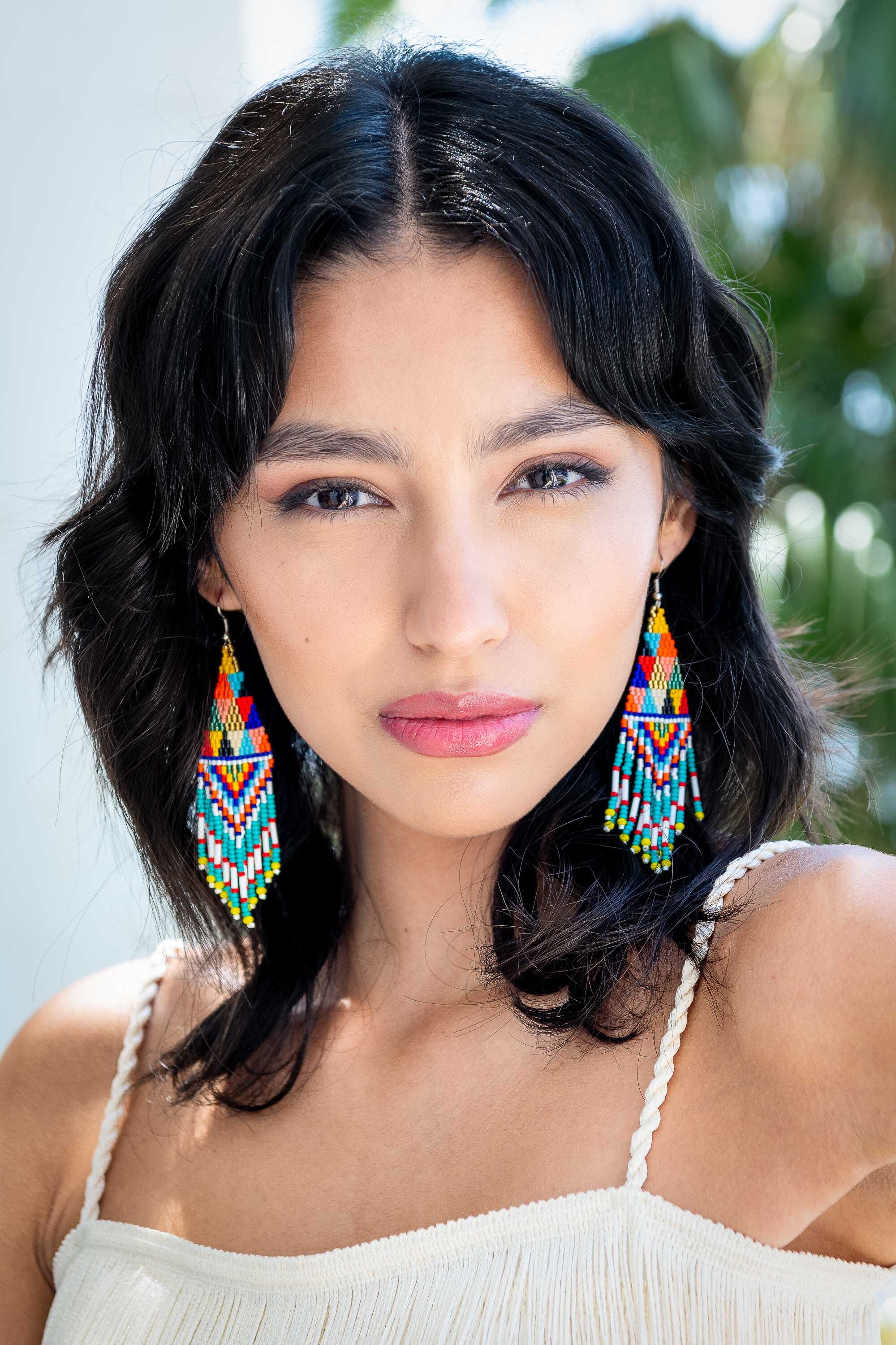 Pendientes en abalorios de cristal miyuki