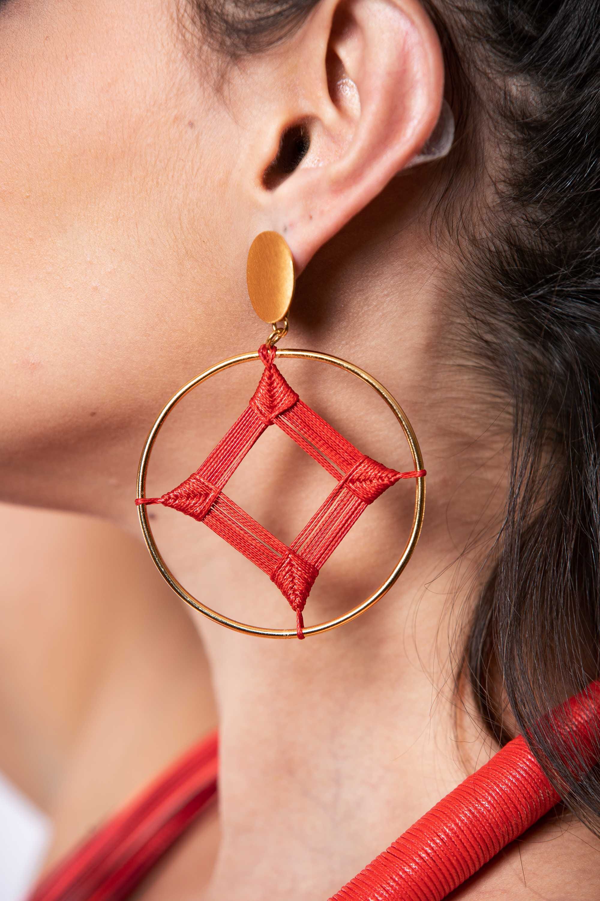 Pendientes baño oro 24 k