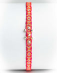 Pulsera hilos con bolitas plata