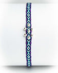 Pulsera hilos con bolitas plata