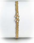 Pulsera hilos con bolitas plata
