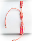 Pulsera hilos con bolitas plata