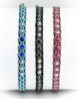 Pulsera hilos con bolitas plata