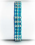 Pulsera hilos con bolitas plata