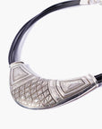 Collar Tuareg de plata de ley 925 y cuero
