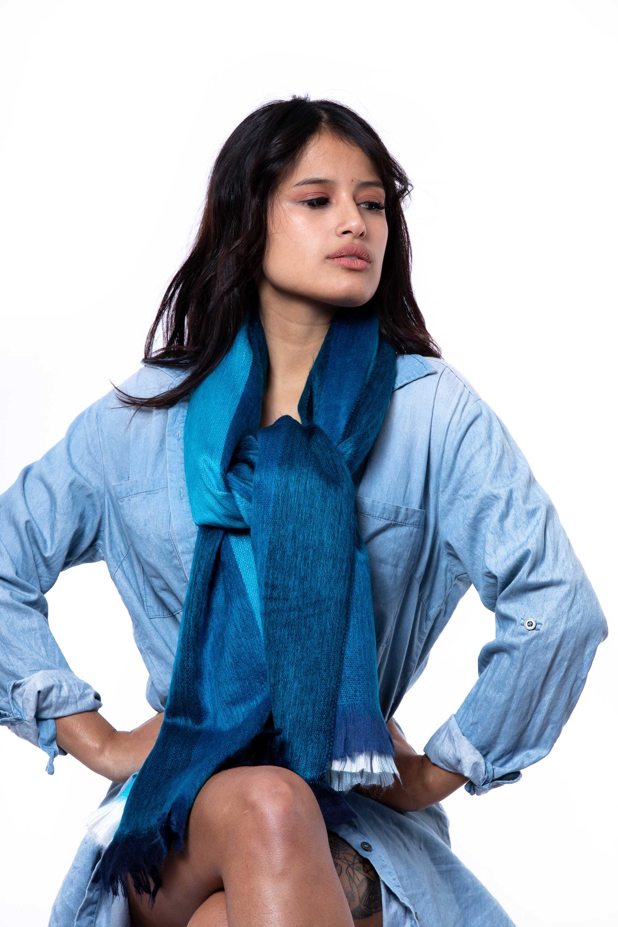 Bufanda en alpaca telar manual