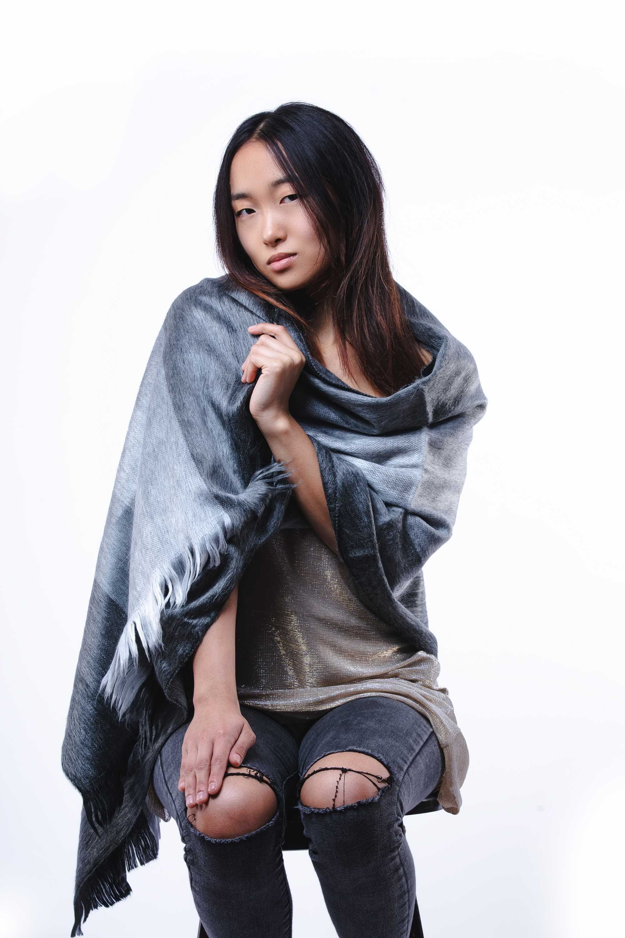 Bufanda en alpaca telar manual