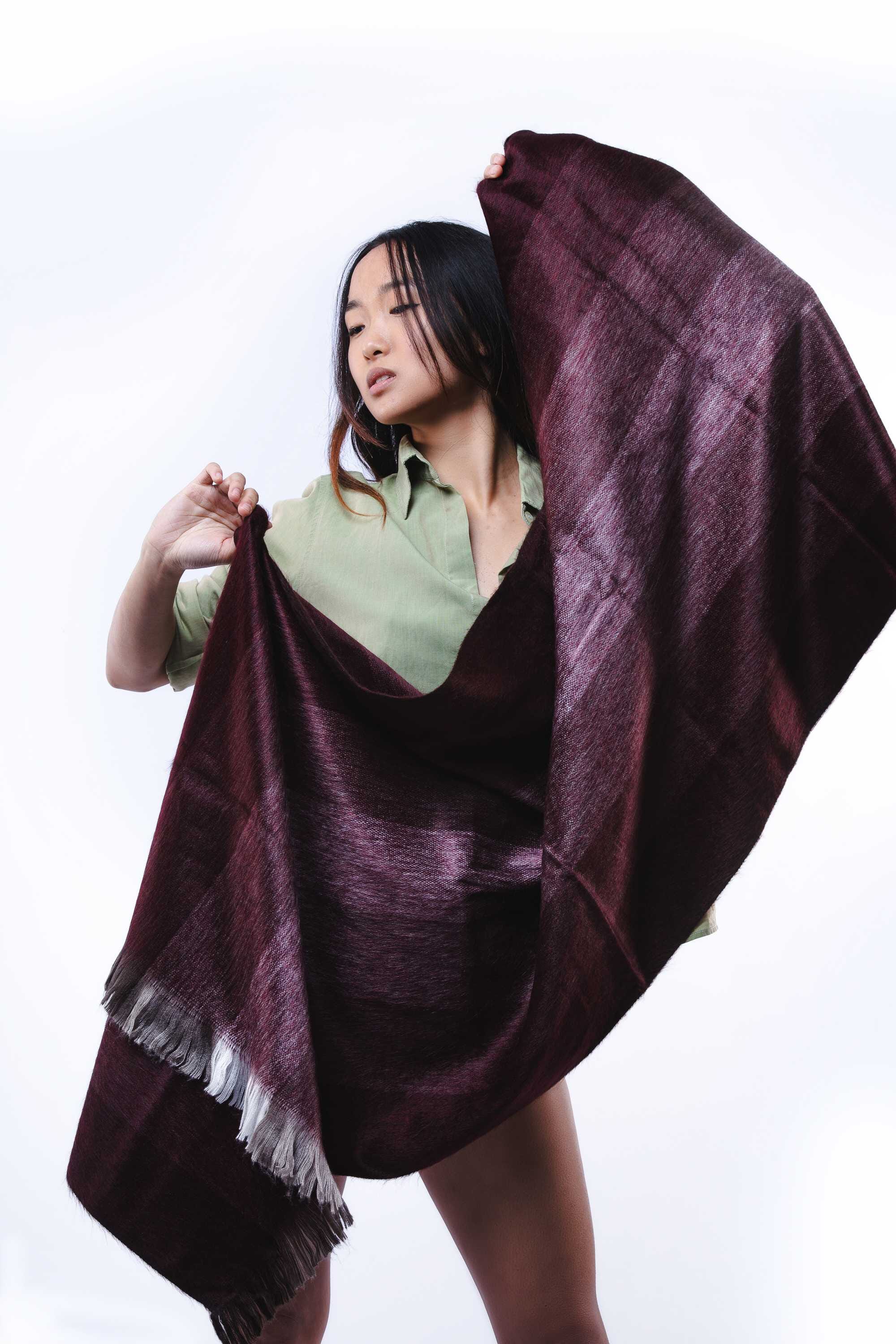 Bufanda en alpaca telar manual