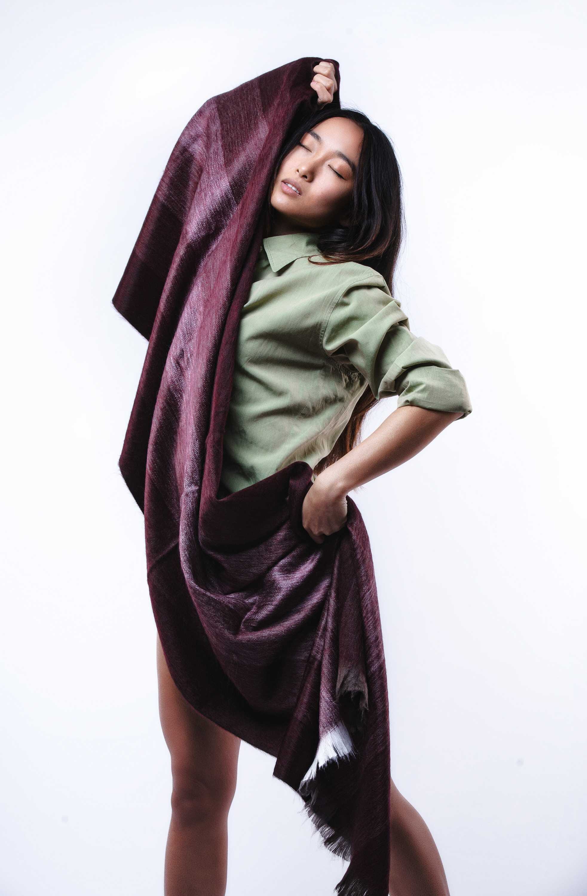 Bufanda en alpaca telar manual