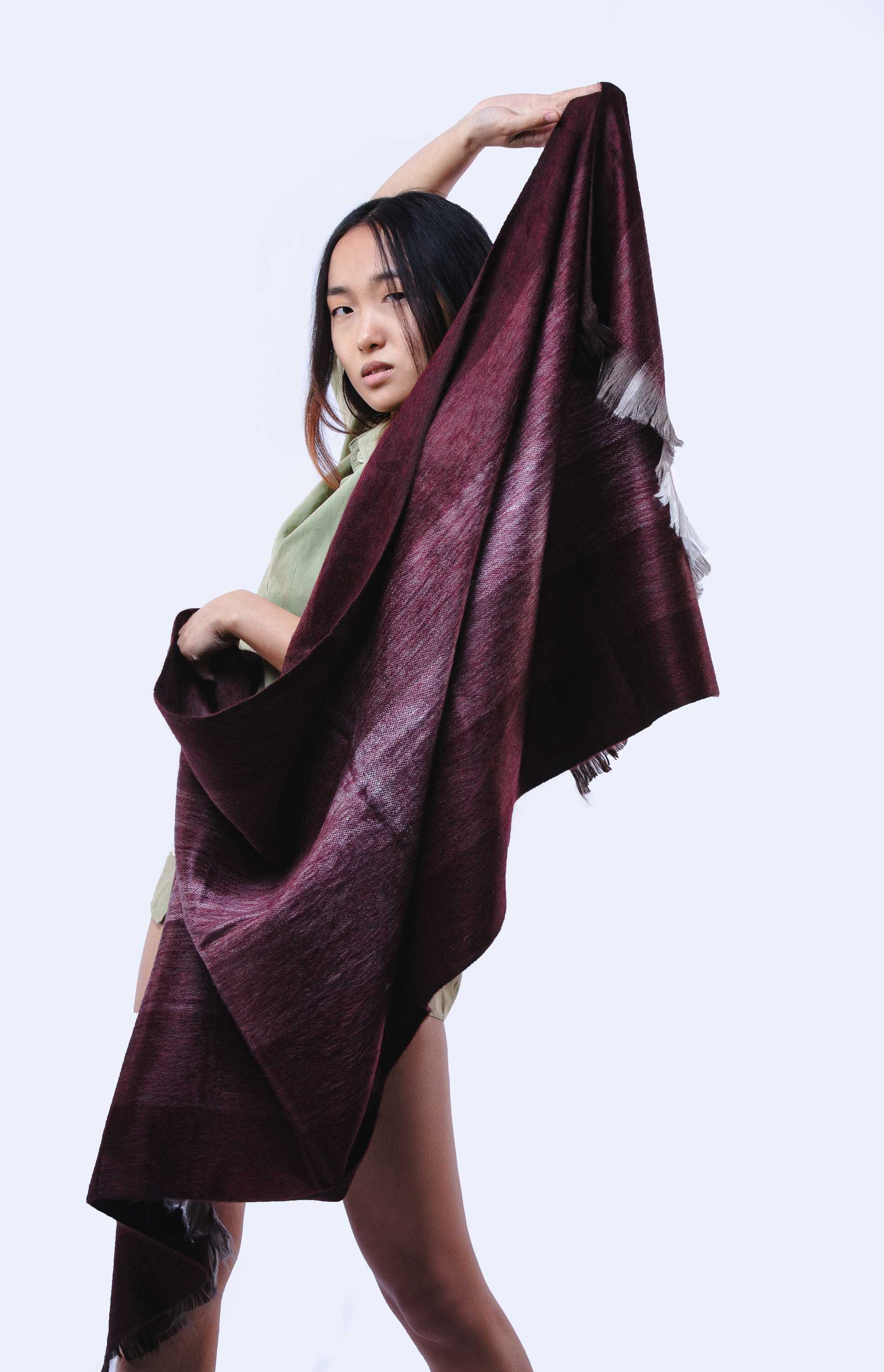 Bufanda en alpaca telar manual