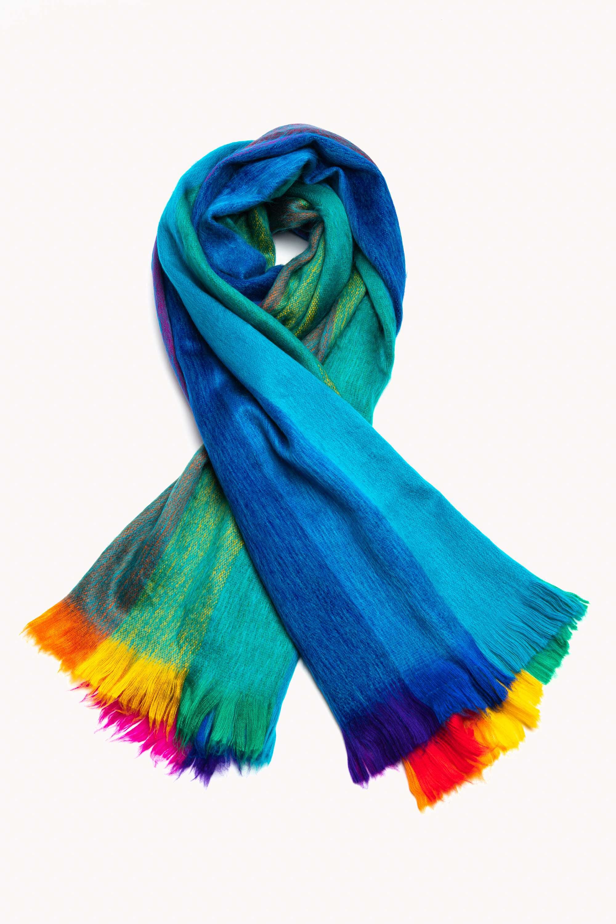 Bufanda en alpaca telar manual