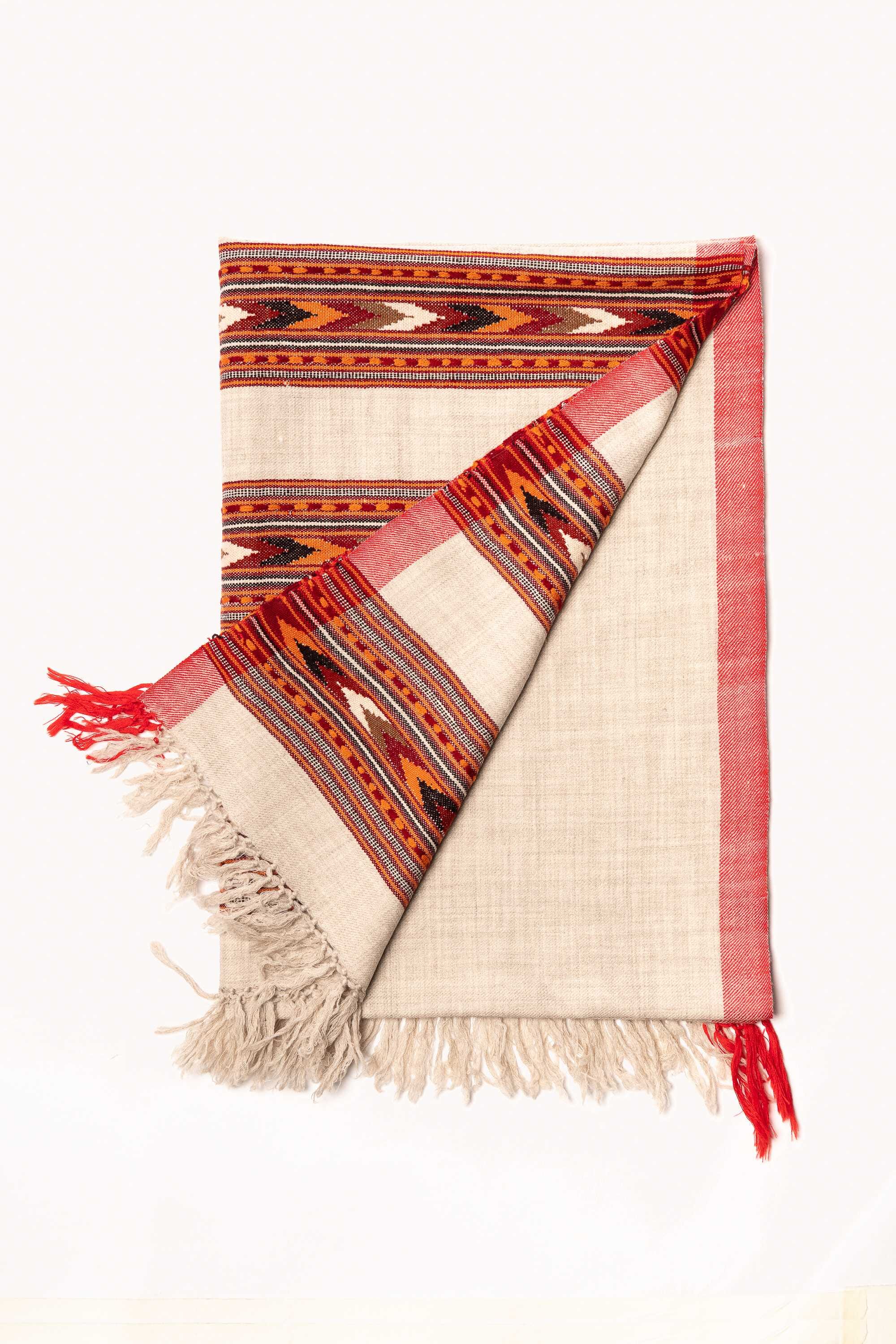 Bufanda en lana telar manual