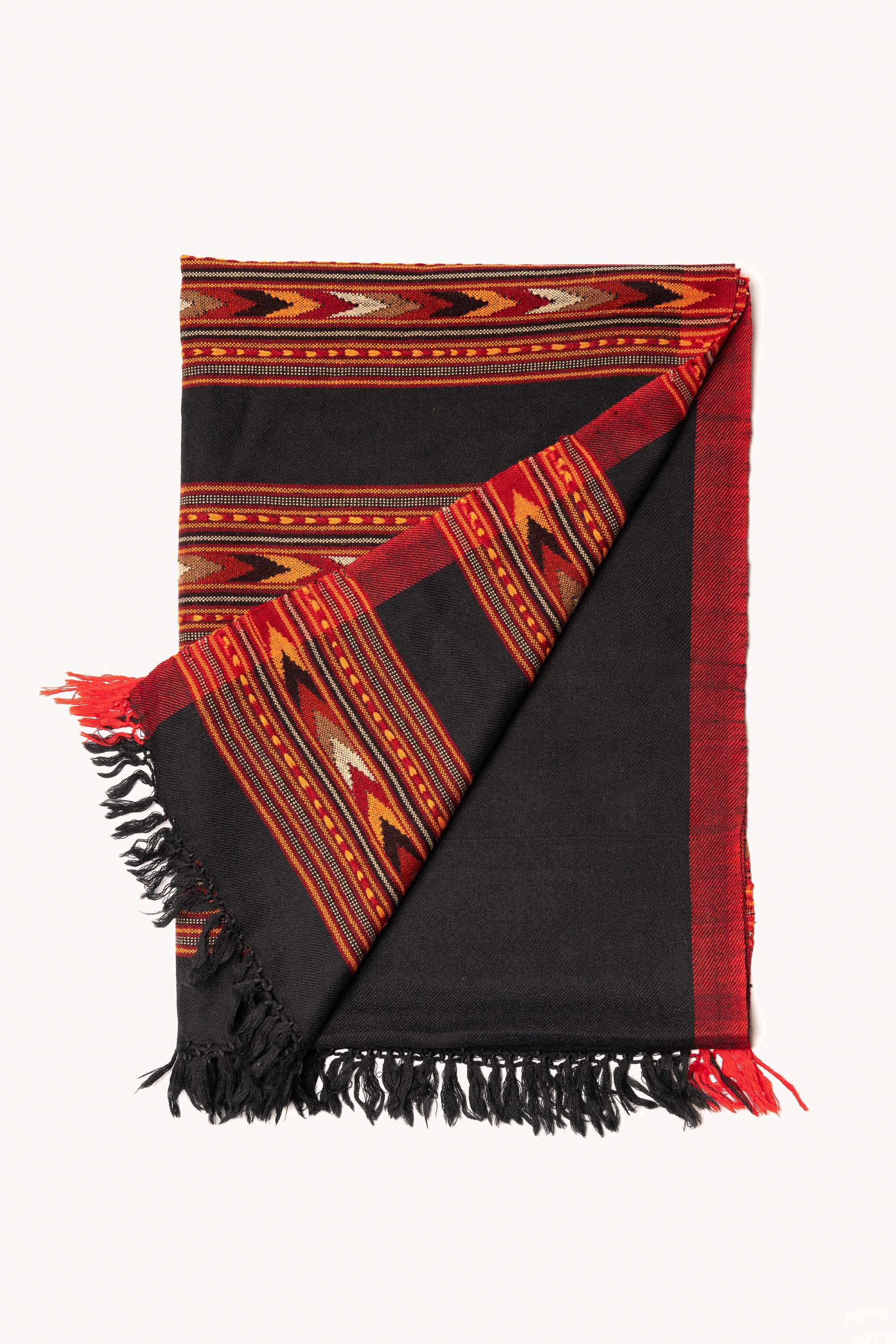 Bufanda en lana telar manual