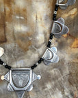 Collar Tuareg de plata de ley 925 y ónix