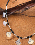 Collar Tuareg de plata de ley 925 y ónix