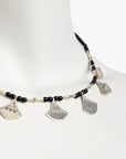 Collar Tuareg de plata de ley 925 y ónix