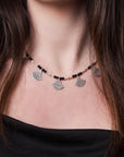 Collar Tuareg de plata de ley 925 y ónix