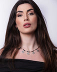Collar Tuareg de plata de ley 925 y ónix