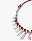 Collar Tuareg de plata de ley 925 y ágata
