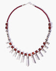 Collar Tuareg de plata de ley 925 y ágata
