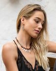 Collar Tuareg de plata de ley 925 y ágata