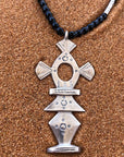 Collar Tuareg de plata de ley 925 y ónix