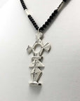 Collar Tuareg de plata de ley 925 y ónix